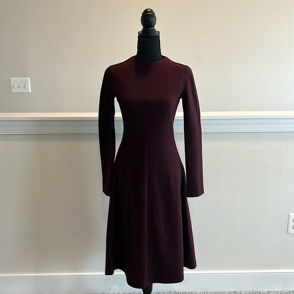 Uniqlo maroon a-line dress